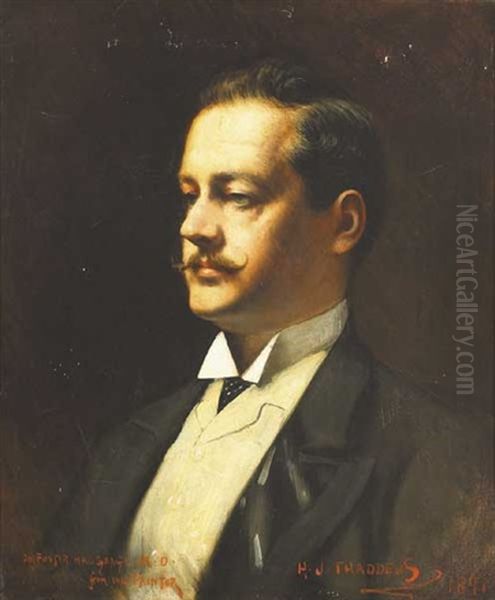 Portrait Of Thomas E. Foster Macgeagh by Henry Jones Thaddeus