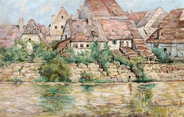 Besigheim Am Neckar Oil Painting by Adolf Gustav Thamm