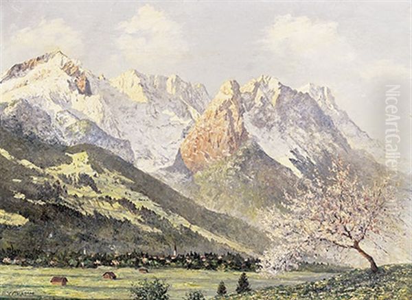 Garmisch Im Fruhling Oil Painting by Walter Thamm