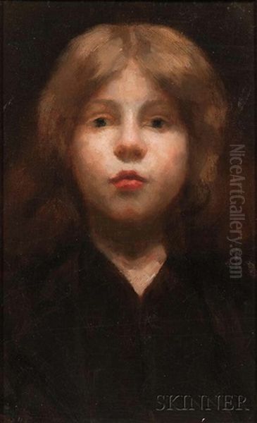 Mary, A Portrait Of The Artist's Daughter Oil Painting by Abbott Handerson Thayer