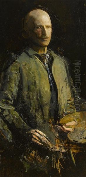 Self-portrait Oil Painting by Abbott Handerson Thayer