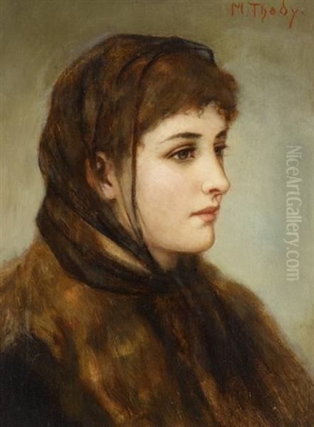 Portrat Einer Jungen Frau Oil Painting by Max Thedy