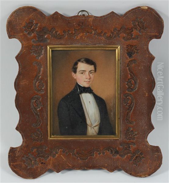 A Portrait Of A Young Gentleman Oil Painting by Albert Theer