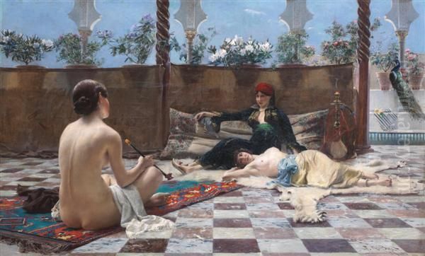  Femmes Turques  Oil Painting by Ferdinand Max Bredt