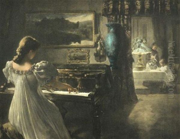 Chopin Oil Painting by Ferdinand Max Bredt