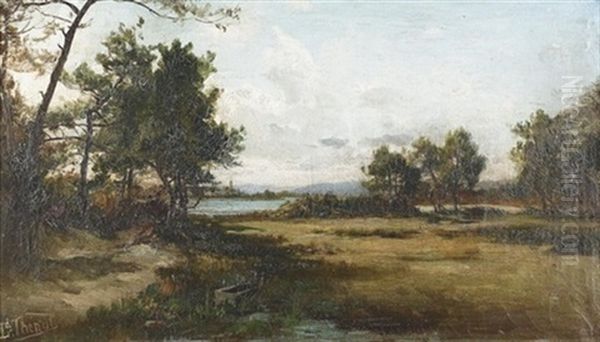 Sommerliche Heidelandschaft Oil Painting by Vincent-Leopold Thenot