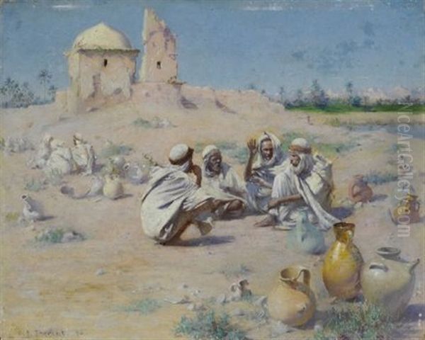 Riposo Algerino Oil Painting by Charles James Theriat