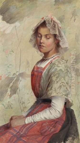 Young Woman Oil Painting by Charles James Theriat