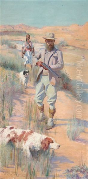 Hunter In North Africa Oil Painting by Charles James Theriat