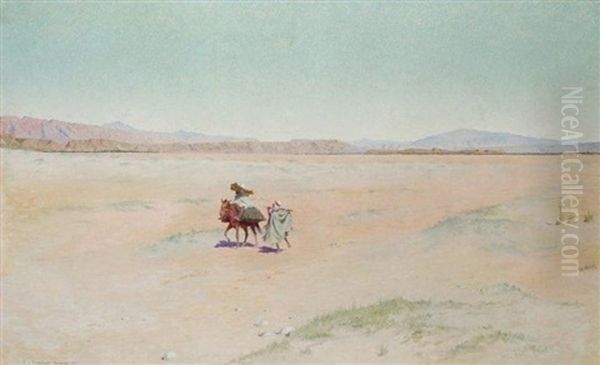 Le Desert Oil Painting by Charles James Theriat