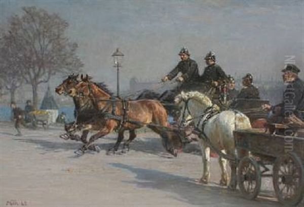 Udrykning Oil Painting by Hans Michael Therkildsen