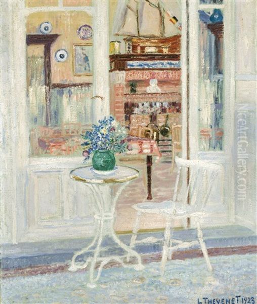 La Veranda (1923) Oil Painting by Louis Thevenet