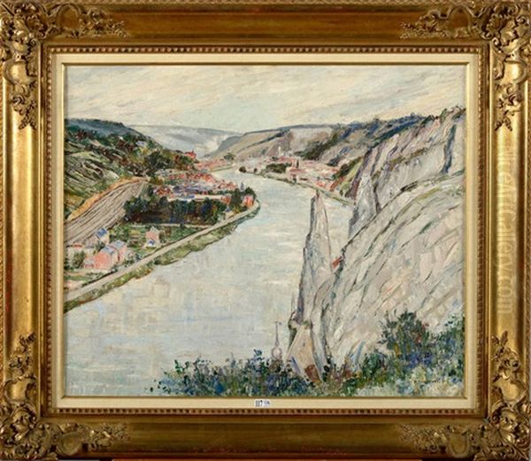 La Vallee De La Meuse Oil Painting by Pierre Thevenet