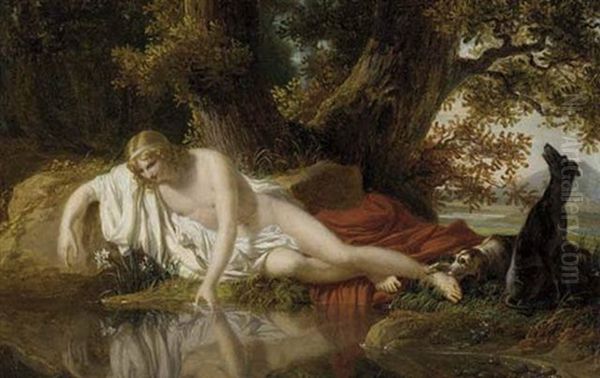 Narcissus Oil Painting by Charles Thevenin