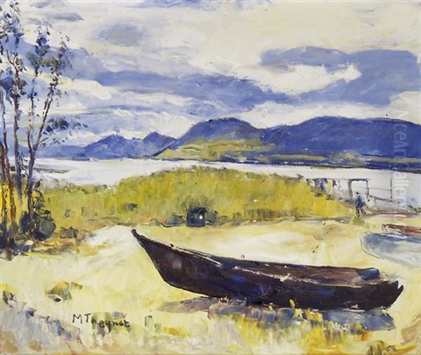 Apres Midi Au Lac De Neuchatel Oil Painting by Max Robert Theynet