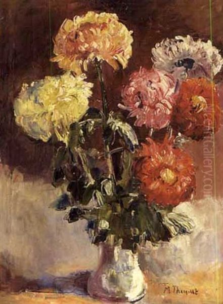 Chrysanthemen In Weisser Vase by Max Robert Theynet