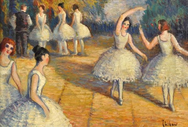 Bailarinas Oil Painting by Valentin Thibon de Libian