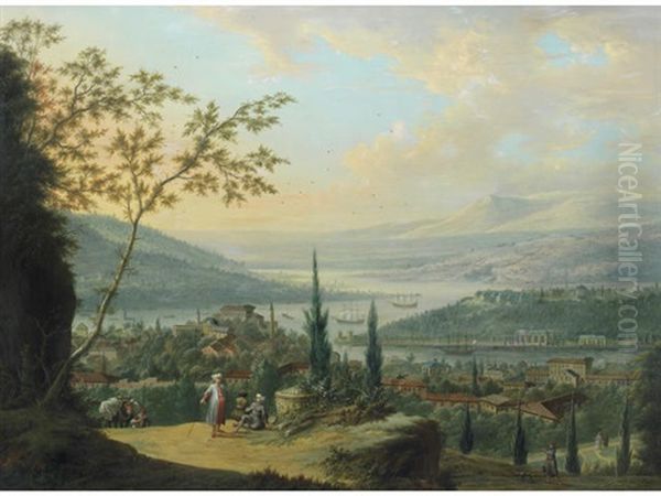 Capricci Views Of The Lower Danube Oil Painting by Johann Alexander Thiele