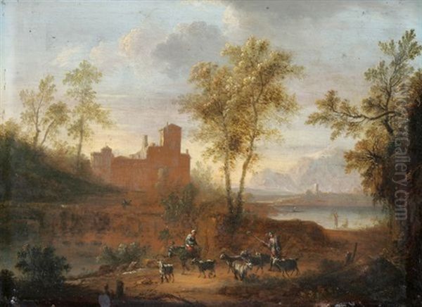 Scene Pastorale Oil Painting by Johann Alexander Thiele