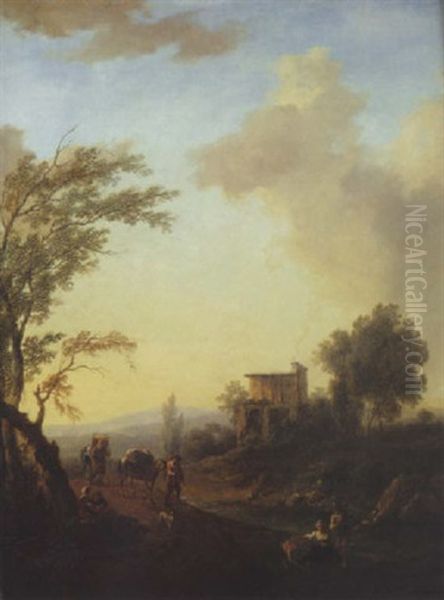 Paysage De La Campagne Allemande Oil Painting by Johann Friedrich Thiele