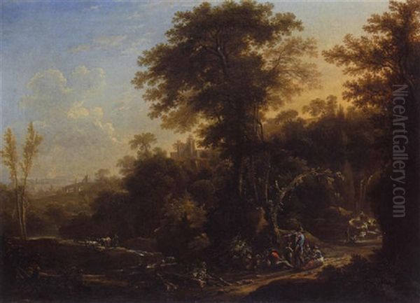 Waldlandschaft Oil Painting by Johann Friedrich Thiele