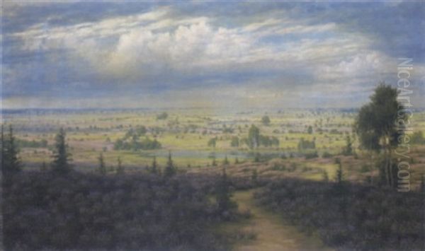 An Extensive Landscape Oil Painting by Alfred Rudolph Thielemann