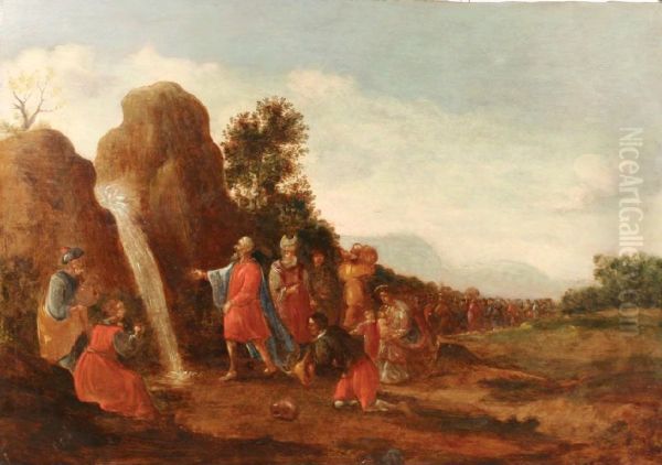 Apair Of Old Testament Scenes: 
Noah's Ark Oil Painting by Bartholomeus Breenbergh