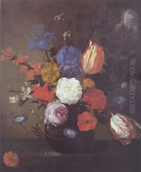 Bouquet De Fleurs Oil Painting by Gaspard Thielens