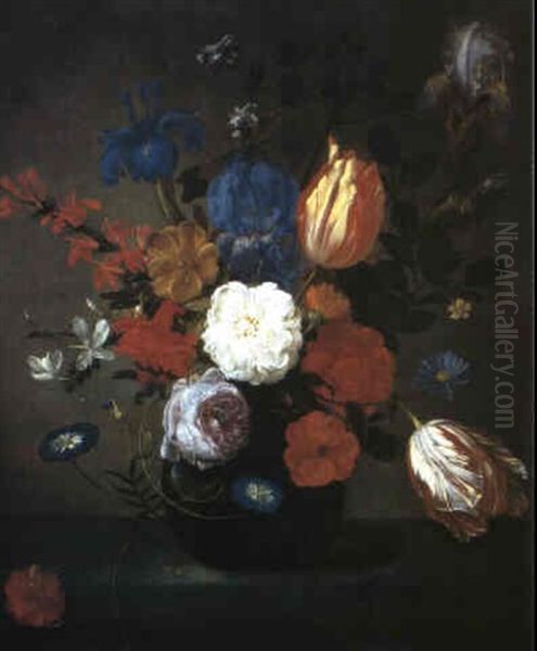 Bouquet De Fleurs Oil Painting by Gaspard Thielens