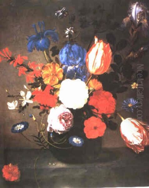 Bouquet De Fleurs Oil Painting by Gaspard Thielens