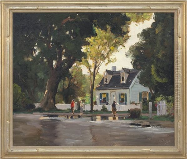 Cove Hill, Rockport, Massachusetts Oil Painting by Anthony Thieme