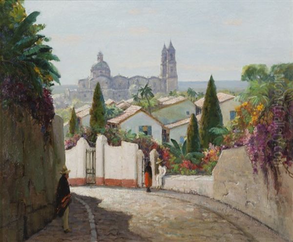 Taxco Cathedral, Mexico Oil Painting by Anthony Thieme