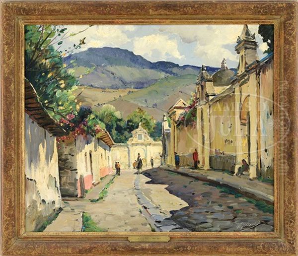 Calle De San Francisco, Antiqua, Guatemala Oil Painting by Anthony Thieme