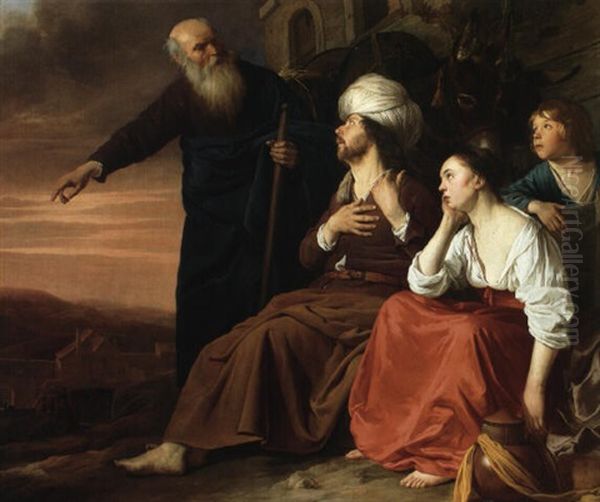 Laborer Of Gibea Offering Hospitality The Levite And His Wife by Daniel Jansz Thievaert