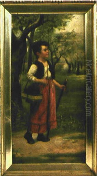 Madchen In Tracht Oil Painting by Ada Thilen