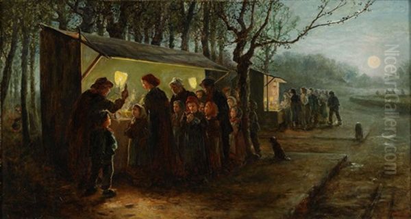 Dutch Fair By Moonlight Oil Painting by James Crawford Thom