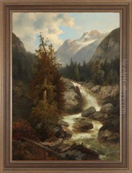 Sommer Im Gebirge Oil Painting by Josef Thoma the Younger