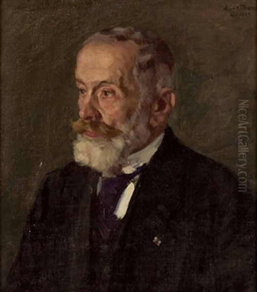 Bildnis Eines Herren Mit Weisem Bart (der Maler Karl Hagemeister?) Oil Painting by Emil Thoma