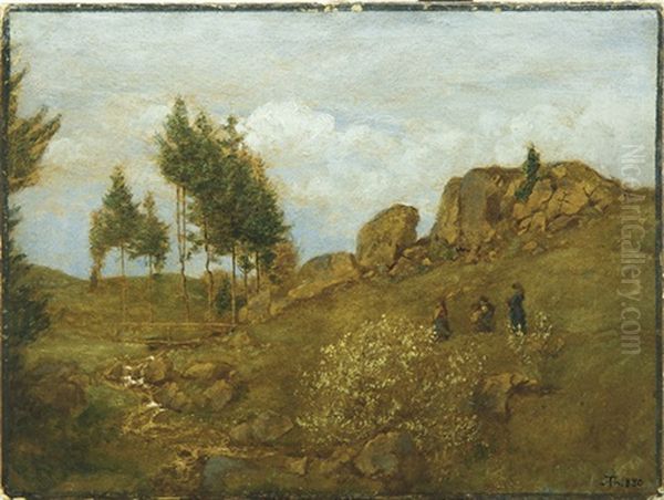 Schwarzwaldtal Bei Bernau Oil Painting by Hans Thoma