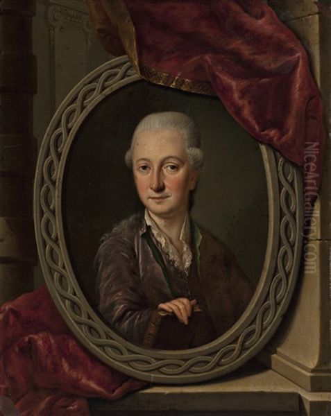 Retrato Masculino Oil Painting by Jacobus Aureus Matthias Thoma