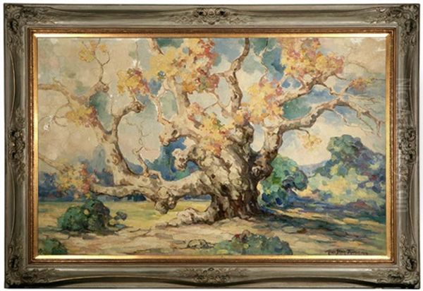 An Old Sycamore In The Grounds Of The Outpost, General Otis Place In Hollywood Oil Painting by Alice Blair Thomas