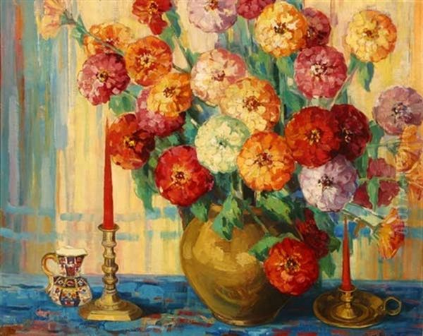 Floral Still Life Oil Painting by Alice Blair Thomas