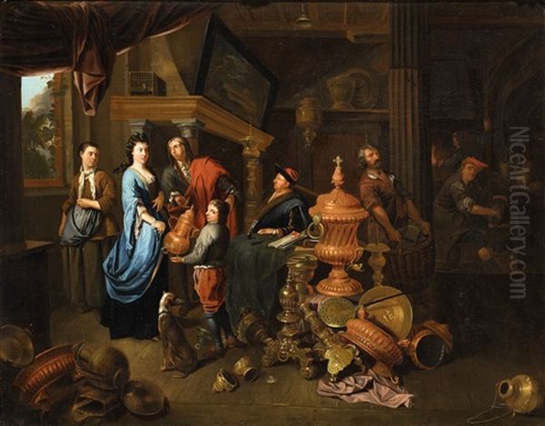 The Antiques Dealer Oil Painting by Gerard Thomas