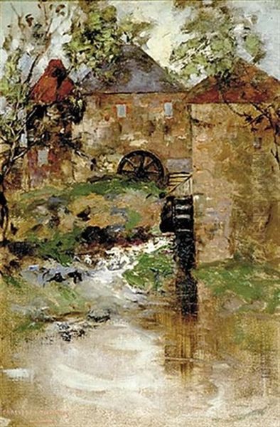 The Water Mill Oil Painting by Grosvenor Thomas