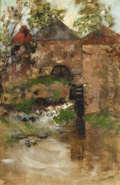 The Water Mill Oil Painting by Grosvenor Thomas