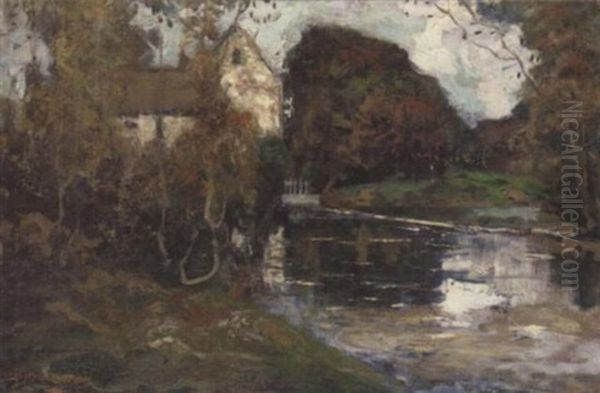 The Mill Pond Oil Painting by Grosvenor Thomas