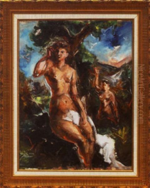 Eve Oil Painting by Jean Francois Thomas