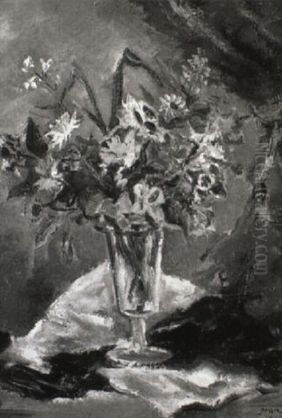 Bouquets De Fleurs Oil Painting by Jean Francois Thomas