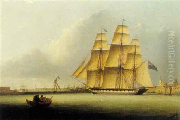 Frigate Entering Portsmouth by Robert Strickland Thomas