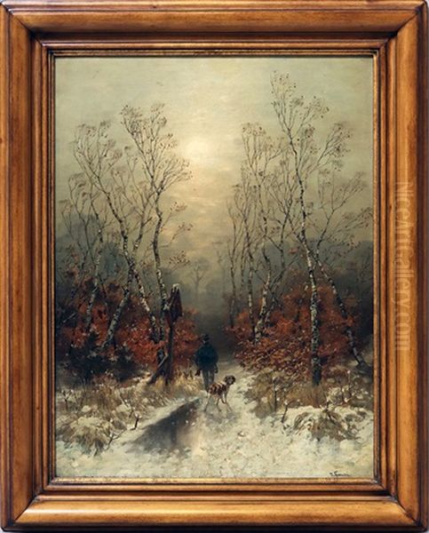 Winterlandschaft Oil Painting by Desire Thomassin